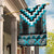 Turquoise Taniko Pattern Aotearoa Garden Flag Niho Taniwha Mix Poutama