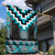 Turquoise Taniko Pattern Aotearoa Garden Flag Niho Taniwha Mix Poutama