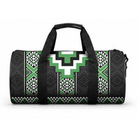 Green Taniko Motifs Aotearoa Duffle Bag Niho Taniwha Mix Poutama LT14 One size Green - Polynesian Pride