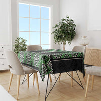 Green Taniko Pattern Aotearoa Tablecloth Niho Taniwha Mix Poutama LT14 - Polynesian Pride