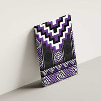 Purple Taniko Pattern Aotearoa Canvas Wall Art Niho Taniwha Mix Poutama