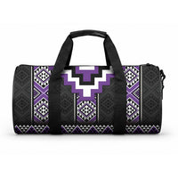 Purple Taniko Motifs Aotearoa Duffle Bag Niho Taniwha Mix Poutama LT14 One size Purple - Polynesian Pride
