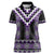 Purple Taniko Pattern Aotearoa Women Polo Shirt Niho Taniwha Mix Poutama LT14