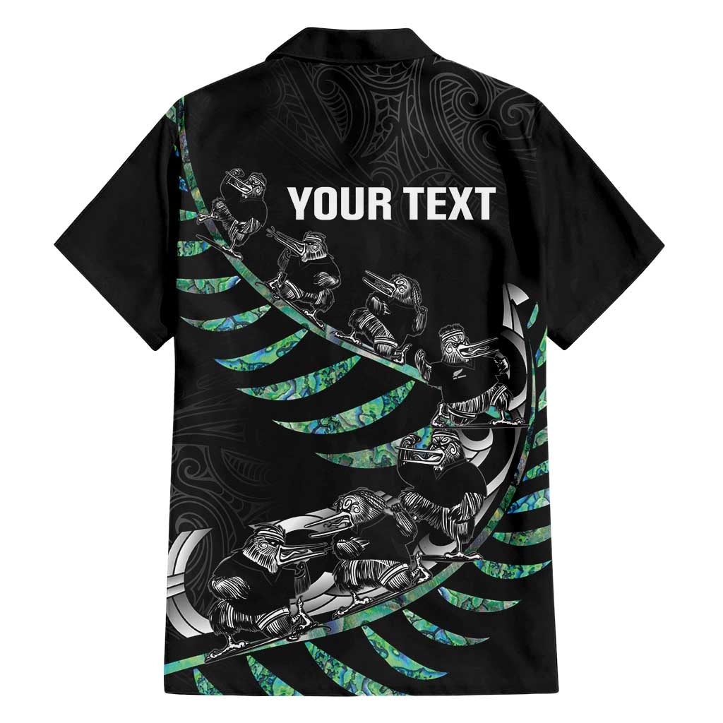 Custom New Zealand Silver Fern Rugby Family Matching Short Sleeve Bodycon Dress and Hawaiian Shirt Aotearoa Kiwi Maori Pattern LT14 - Polynesian Pride