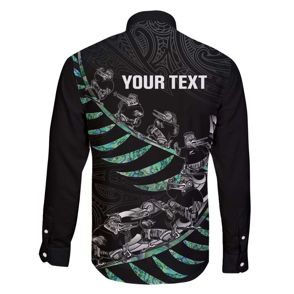 Custom New Zealand Silver Fern Rugby Family Matching Tank Maxi Dress and Hawaiian Shirt Aotearoa Kiwi Maori Pattern LT14 - Polynesian Pride