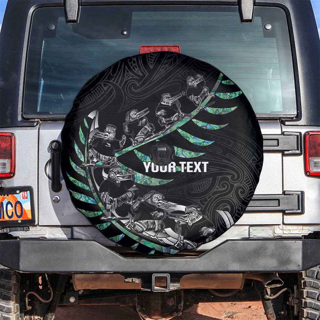 Custom New Zealand Silver Fern Rugby Spare Tire Cover Aotearoa Kiwi Maori Pattern LT14