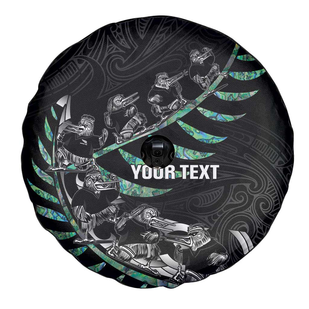 Custom New Zealand Silver Fern Rugby Spare Tire Cover Aotearoa Kiwi Maori Pattern LT14