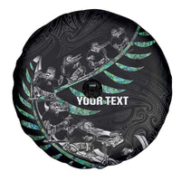 Custom New Zealand Silver Fern Rugby Spare Tire Cover Aotearoa Kiwi Maori Pattern LT14