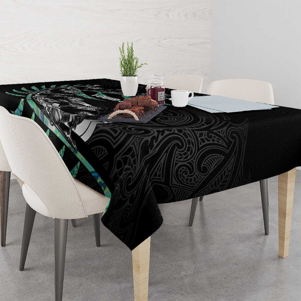 Custom New Zealand Silver Fern Rugby Tablecloth Aotearoa Kiwi Maori Pattern LT14 - Polynesian Pride