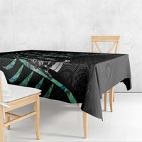 Custom New Zealand Silver Fern Rugby Tablecloth Aotearoa Kiwi Maori Pattern LT14 - Polynesian Pride