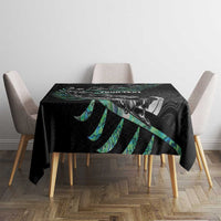 Custom New Zealand Silver Fern Rugby Tablecloth Aotearoa Kiwi Maori Pattern LT14 - Polynesian Pride