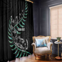 Custom New Zealand Silver Fern Rugby Window Curtain Aotearoa Kiwi Maori Pattern LT14
