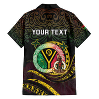 Personalised Vanuatu Family Matching Long Sleeve Bodycon Dress and Hawaiian Shirt Yumi 45th Hapi Independens Dei - Black Version LT14 - Polynesian Pride