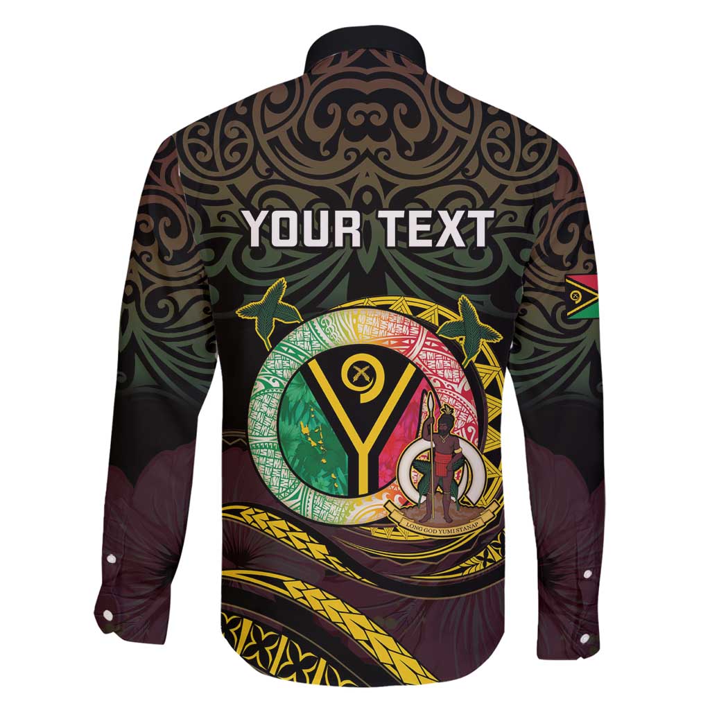 Personalised Vanuatu Family Matching Puletasi and Hawaiian Shirt Yumi 45th Hapi Independens Dei - Black Version LT14