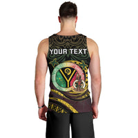 Personalised Vanuatu Men Tank Top Yumi 46th Hapi Independens Dei - Black Version LT14 - Polynesian Pride