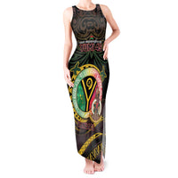 Personalised Vanuatu Tank Maxi Dress Yumi 45th Hapi Independens Dei - Black Version LT14