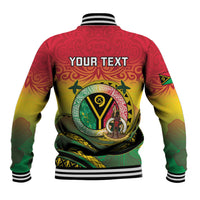 Personalised Vanuatu Baseball Jacket Yumi 46th Hapi Independens Dei - Reggae Version LT14 - Polynesian Pride