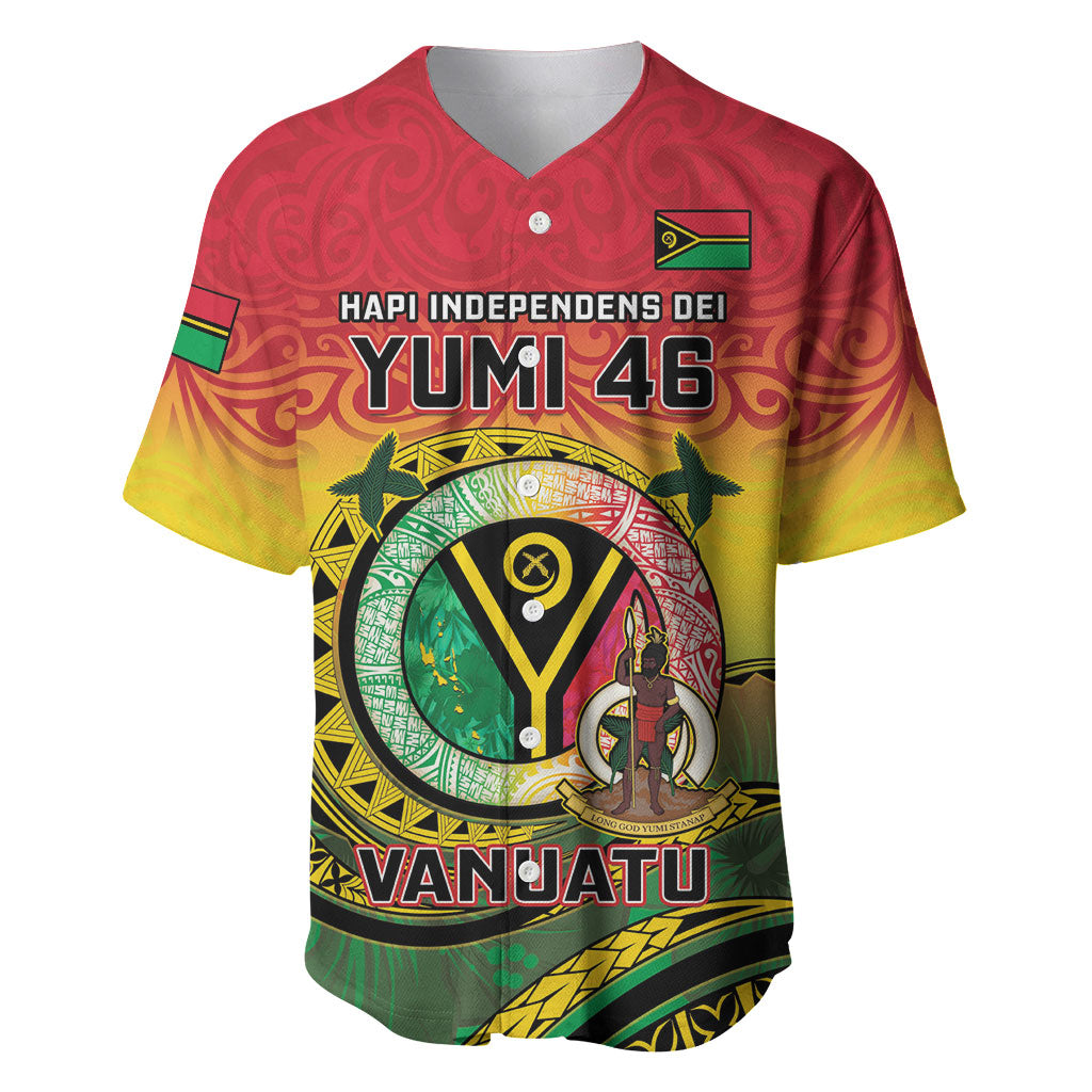 Personalised Vanuatu Baseball Jersey Yumi 46th Hapi Independens Dei - Reggae Version LT14 Reggae - Polynesian Pride