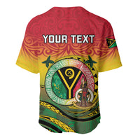 Personalised Vanuatu Baseball Jersey Yumi 46th Hapi Independens Dei - Reggae Version LT14 - Polynesian Pride
