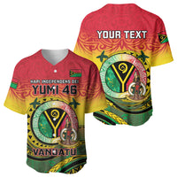 Personalised Vanuatu Baseball Jersey Yumi 46th Hapi Independens Dei - Reggae Version LT14 - Polynesian Pride