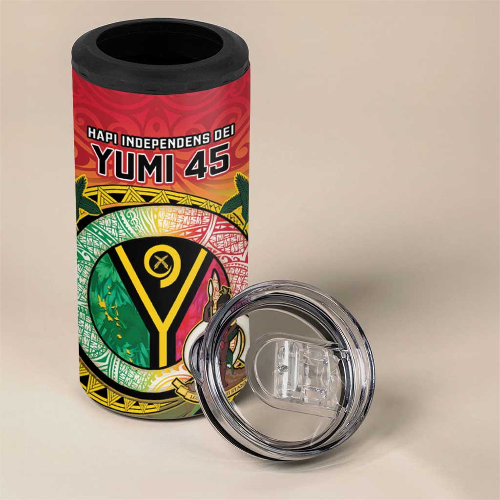 Vanuatu 4 in 1 Can Cooler Tumbler Yumi 45th Hapi Independens Dei - Reggae Version LT14