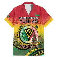 Personalised Vanuatu Family Matching Mermaid Dress and Hawaiian Shirt Yumi 45th Hapi Independens Dei - Reggae Version LT14 Dad's Shirt - Short Sleeve Reggae - Polynesian Pride