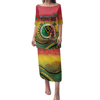 Personalised Vanuatu Family Matching Puletasi and Hawaiian Shirt Yumi 45th Hapi Independens Dei - Reggae Version LT14