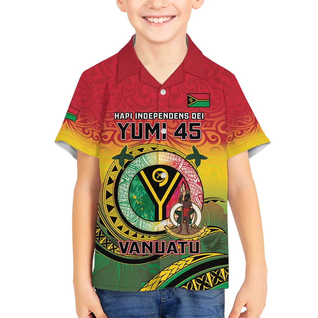 Personalised Vanuatu Family Matching Summer Maxi Dress and Hawaiian Shirt Yumi 45th Hapi Independens Dei - Reggae Version LT14