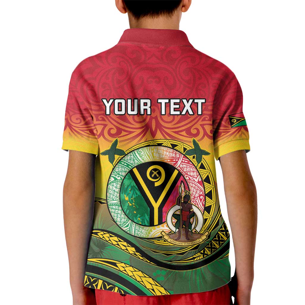 Personalised Vanuatu Kid Polo Shirt Yumi 45th Hapi Independens Dei - Reggae Version LT14