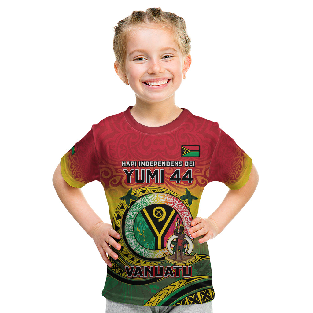 Personalised Vanuatu Kid T Shirt Yumi 44 Hapi Independens Dei - Reggae Version