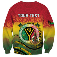 Personalised Vanuatu Sweatshirt Yumi 46th Hapi Independens Dei - Reggae Version LT14 - Polynesian Pride
