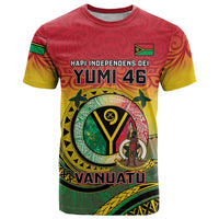 Personalised Vanuatu T Shirt Yumi 46th Hapi Independens Dei - Reggae Version LT14 Reggae - Polynesian Pride