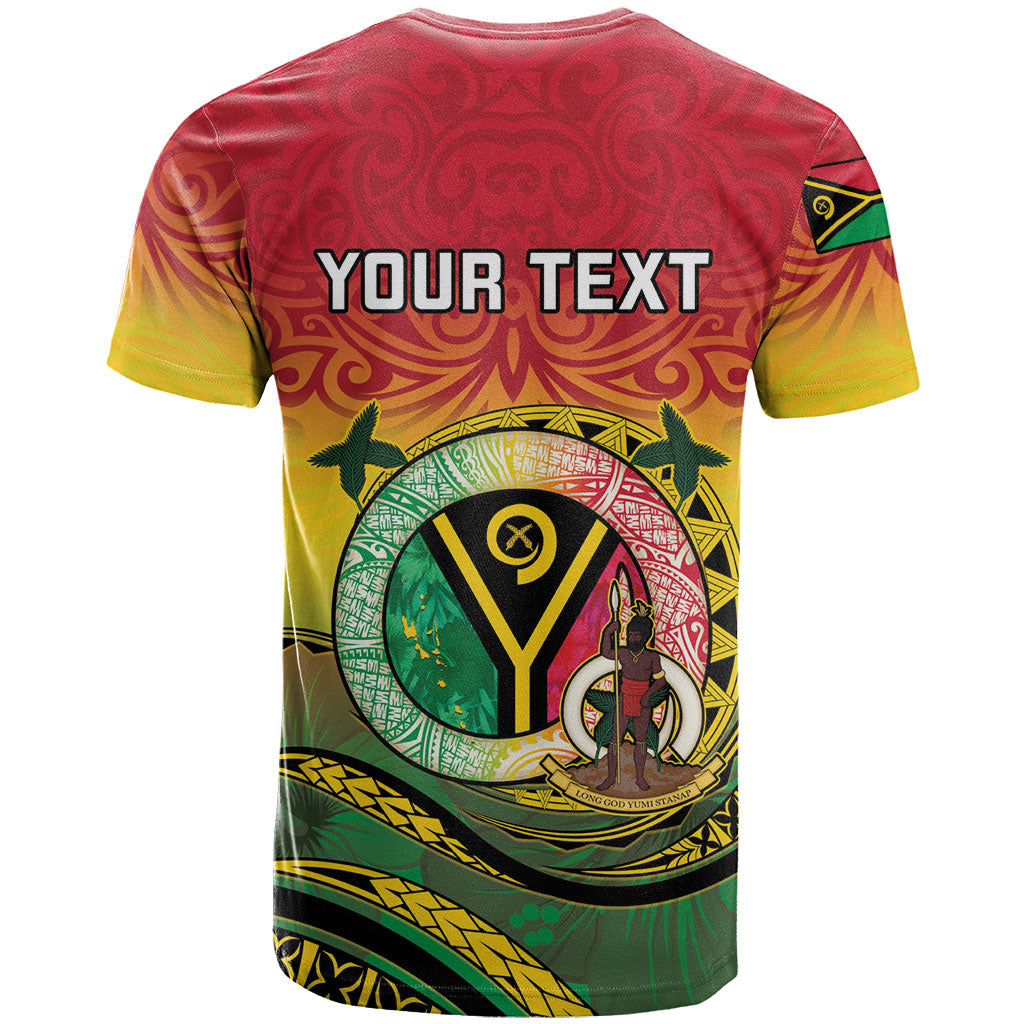 Personalised Vanuatu T Shirt Yumi 46th Hapi Independens Dei - Reggae Version LT14 - Polynesian Pride