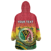 Personalised Vanuatu Wearable Blanket Hoodie Yumi 46th Hapi Independens Dei - Reggae Version LT14 - Polynesian Pride