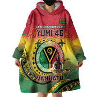 Personalised Vanuatu Wearable Blanket Hoodie Yumi 46th Hapi Independens Dei - Reggae Version LT14 - Polynesian Pride