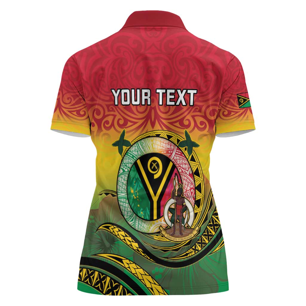 Personalised Vanuatu Women Polo Shirt Yumi 45th Hapi Independens Dei - Reggae Version LT14