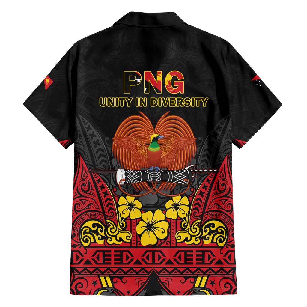 Papua New Guinea Independence Day Family Matching Off Shoulder Short Dress and Hawaiian Shirt PNG Bird of Paradise 50th Anniversary LT14 - Polynesian Pride