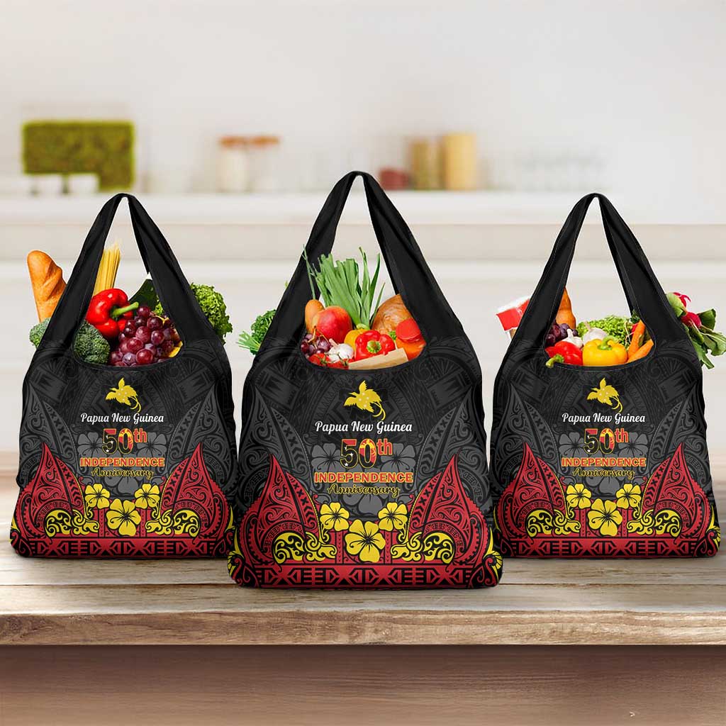 Papua New Guinea Independence Day Grocery Bag PNG Bird of Paradise 50th Anniversary LT14