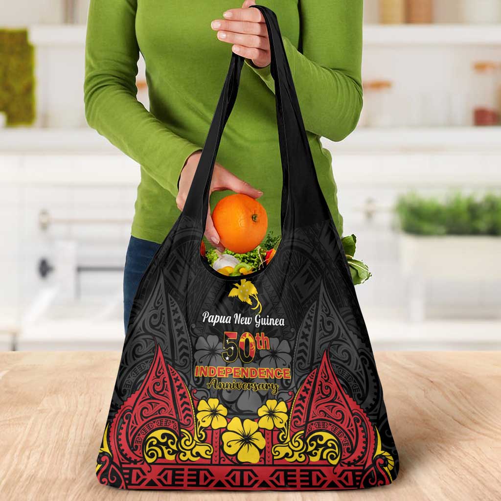Papua New Guinea Independence Day Grocery Bag PNG Bird of Paradise 50th Anniversary LT14