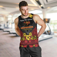 Papua New Guinea Independence Day Men Tank Top PNG Bird of Paradise 50th Anniversary LT14 Black - Polynesian Pride