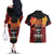 Papua New Guinea Independence Day Couples Matching Off The Shoulder Long Sleeve Dress and Hawaiian Shirt PNG Since 1975 LT14