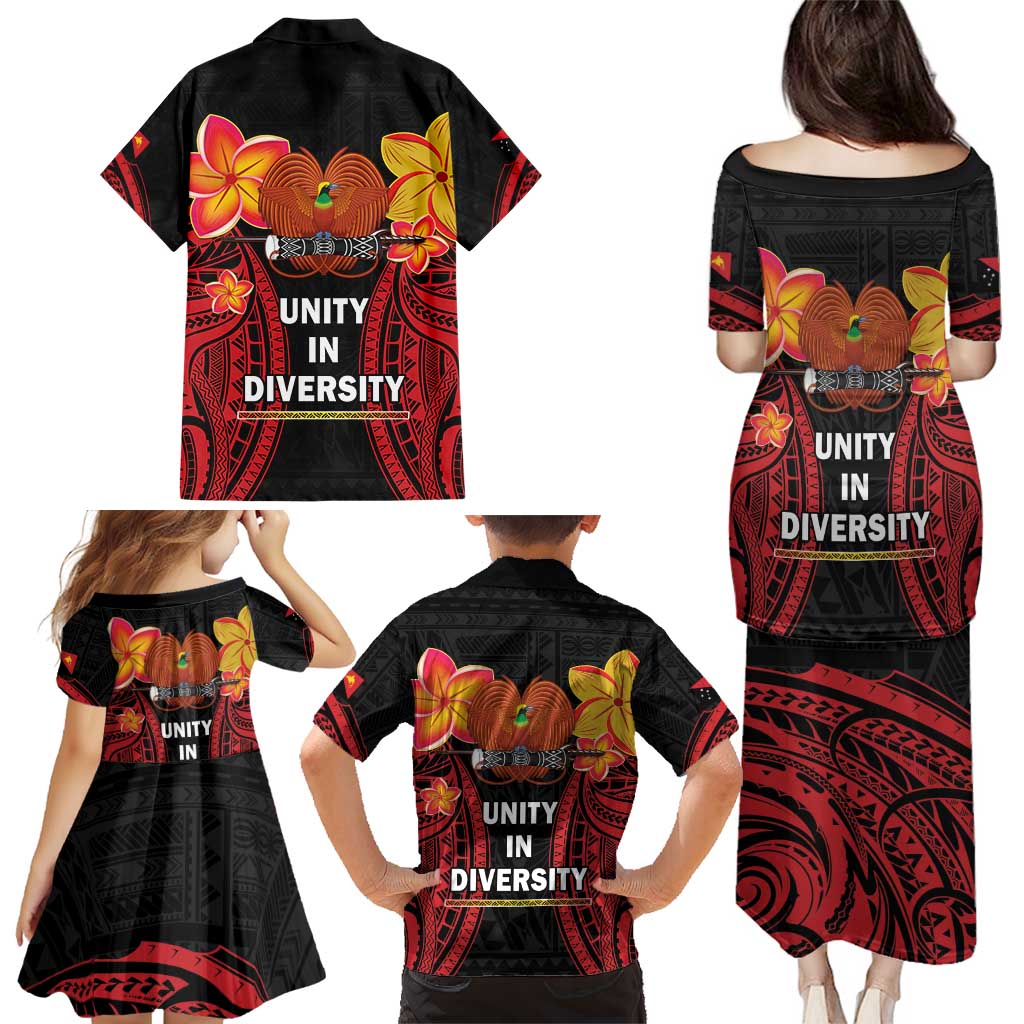 Papua New Guinea Independence Day Family Matching Puletasi and Hawaiian Shirt PNG Since 1975 LT14 - Polynesian Pride