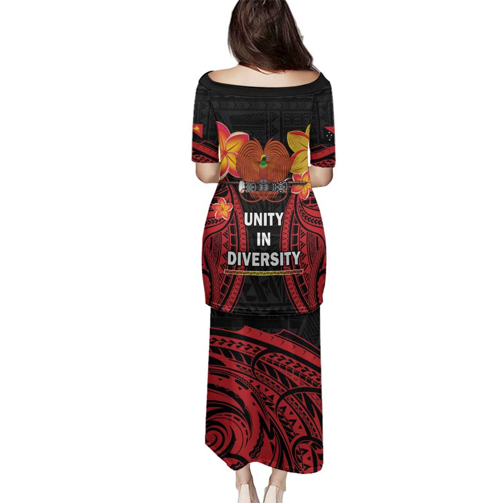 Papua New Guinea Independence Day Family Matching Puletasi and Hawaiian Shirt PNG Since 1975 LT14 - Polynesian Pride