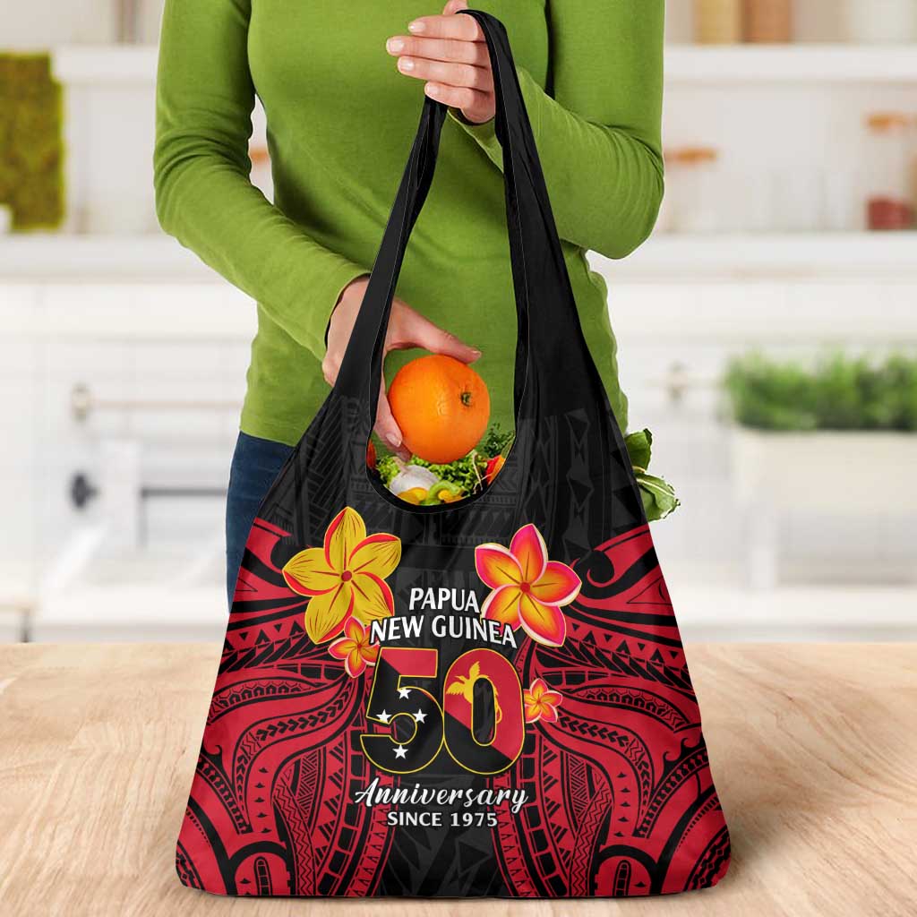 Papua New Guinea Independence Day Grocery Bag PNG Since 1975 LT14 - Polynesian Pride