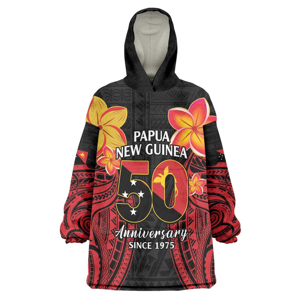 Papua New Guinea Independence Day Wearable Blanket Hoodie PNG Since 1975 LT14