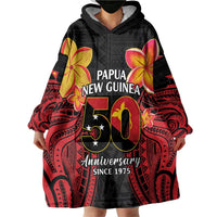 Papua New Guinea Independence Day Wearable Blanket Hoodie PNG Since 1975 LT14 - Polynesian Pride