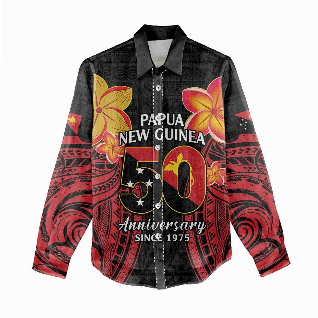 Papua New Guinea Independence Day Women Casual Shirt PNG Since 1975 LT14 - Polynesian Pride
