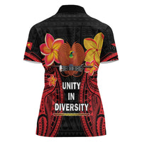 Papua New Guinea Independence Day Women Polo Shirt PNG Since 1975 LT14 - Polynesian Pride