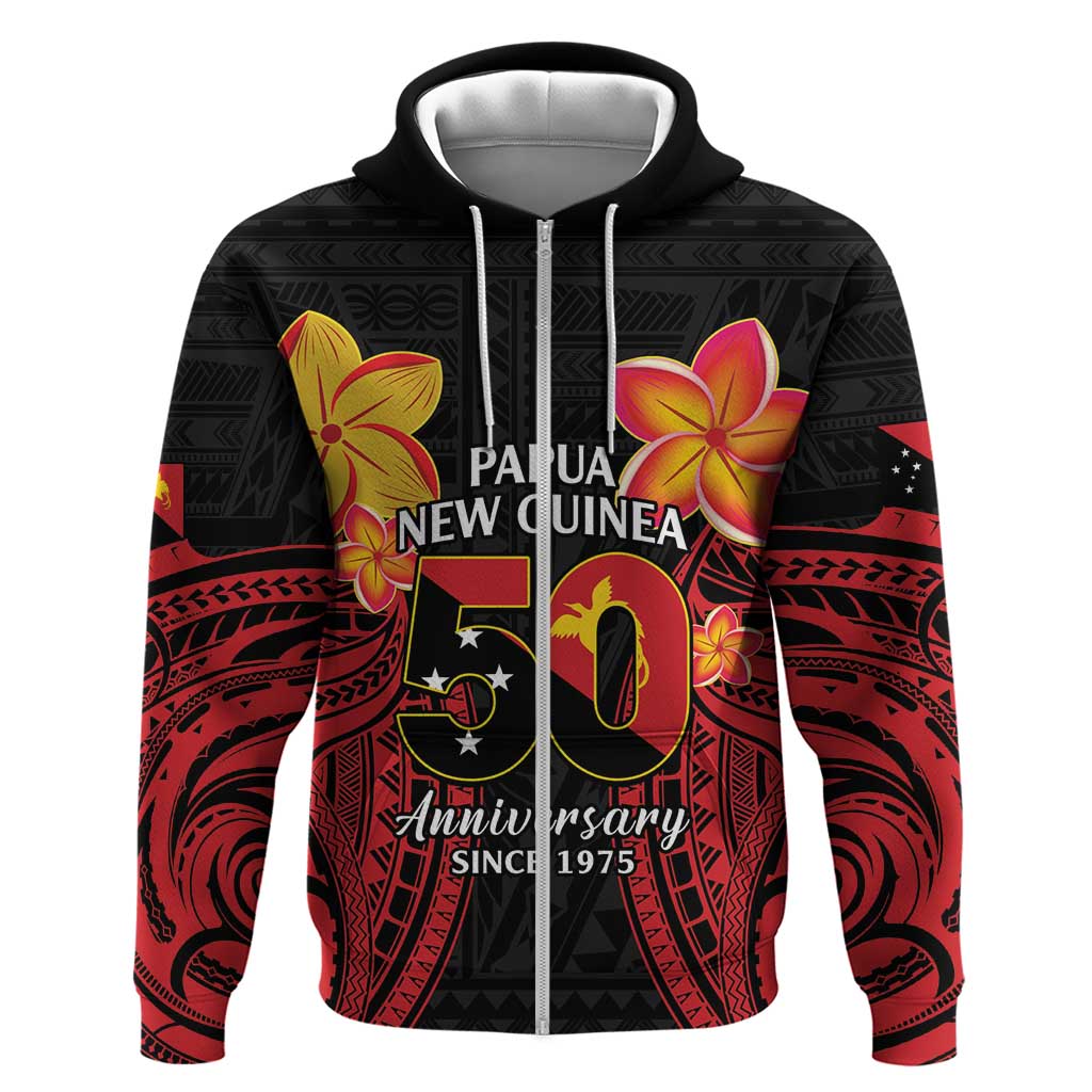 Papua New Guinea Independence Day Zip Hoodie PNG Since 1975 LT14