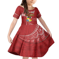 Personalised Tonga Independence Day Family Matching Mermaid Dress and Hawaiian Shirt Happy 54th Independence Anniversary Ngatu Pattern